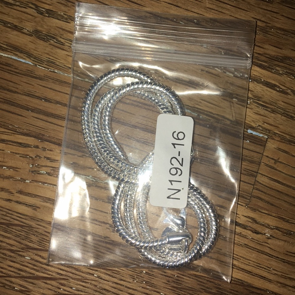 16 inch silver rope chain